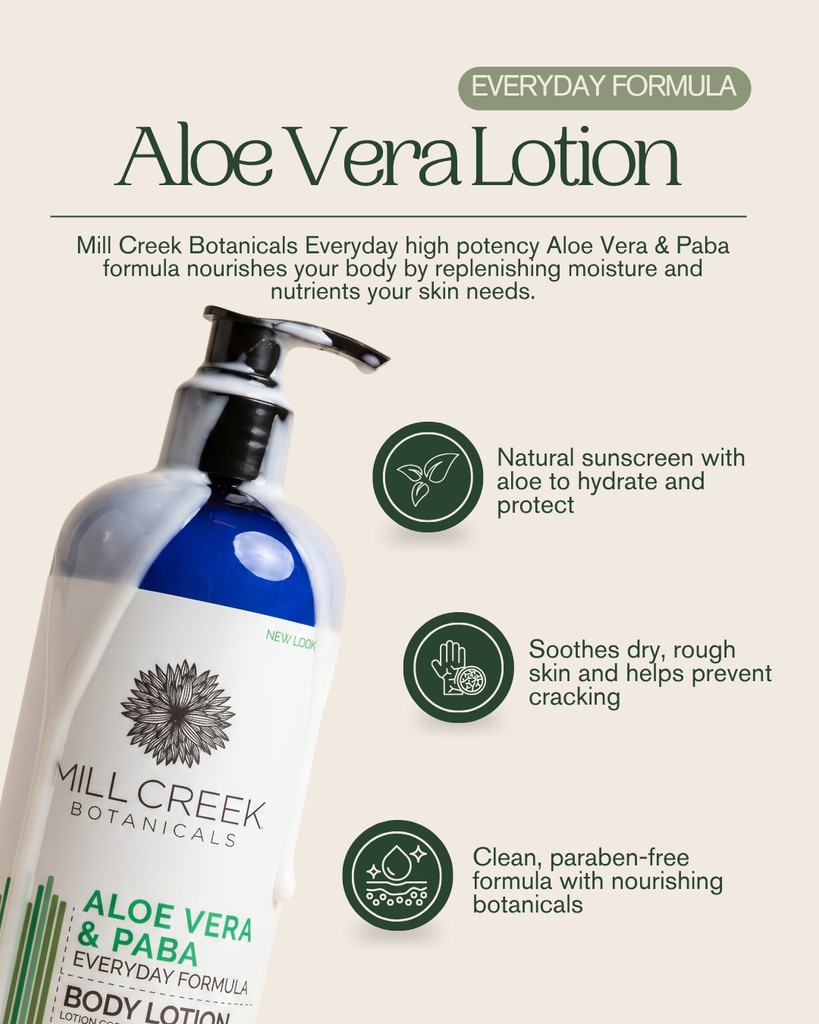 Aloe Vera & Paba Lotion 14 oz– Mill Creek Botanicals