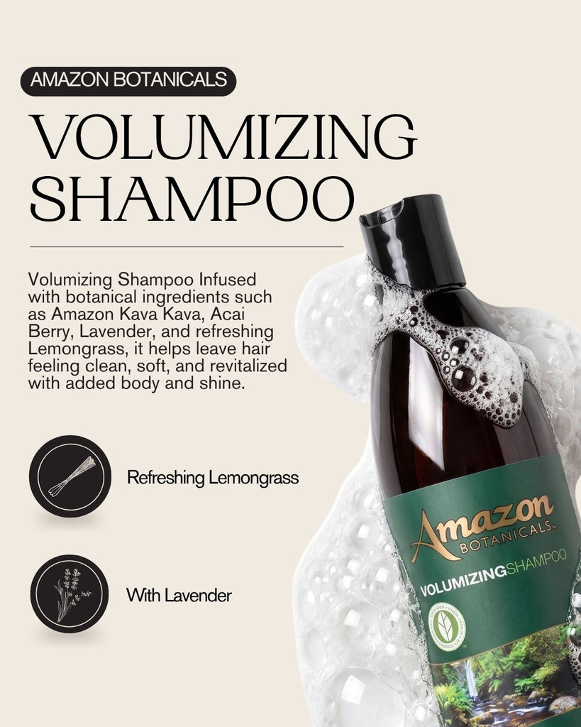 AMAZON BOTANICALS VOLUMIZING SHAMPOO KAVA KAVA & ACAI– Mill Creek
