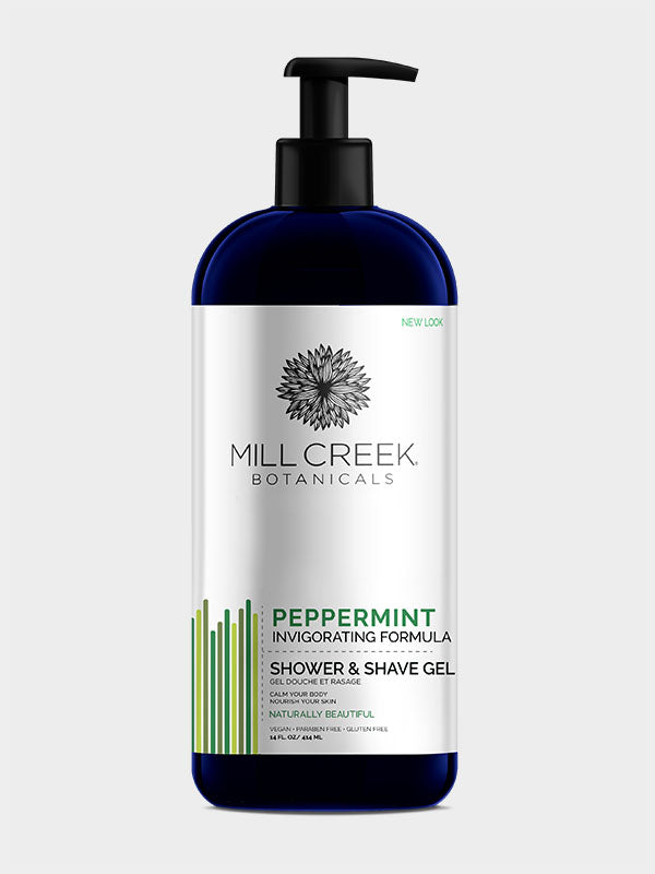 Peppermint Shower & Shave Gel 14 oz - Mill Creek Botanicals