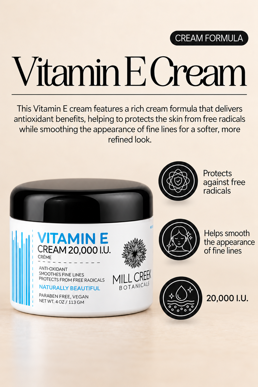 Vitamin E Cream 20,000 IU