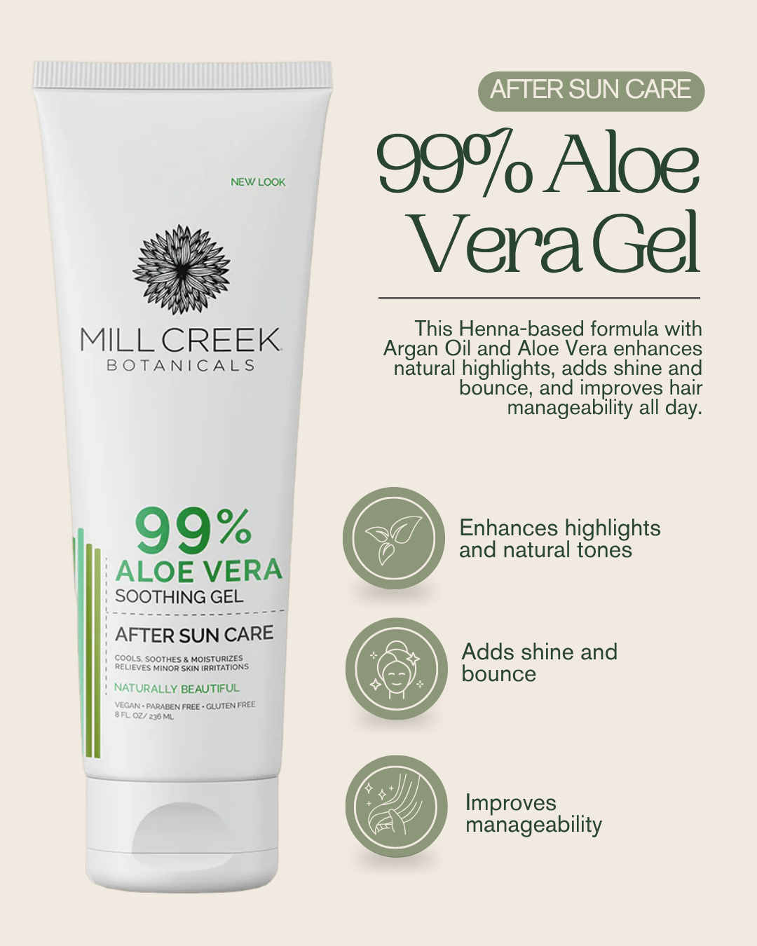 99% Aloe Vera Gel– Mill Creek Botanicals