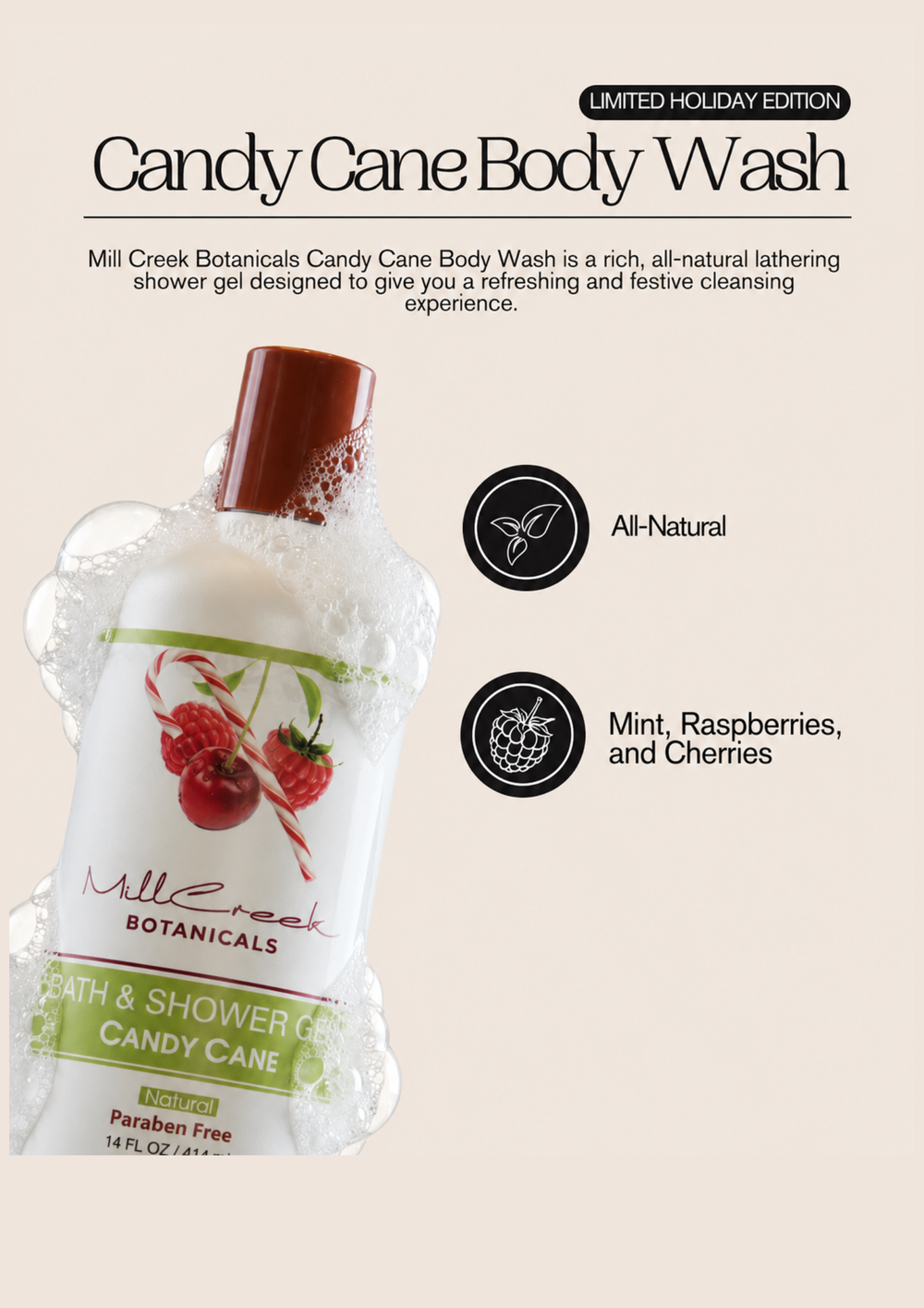 Candy Cane Shower Gel