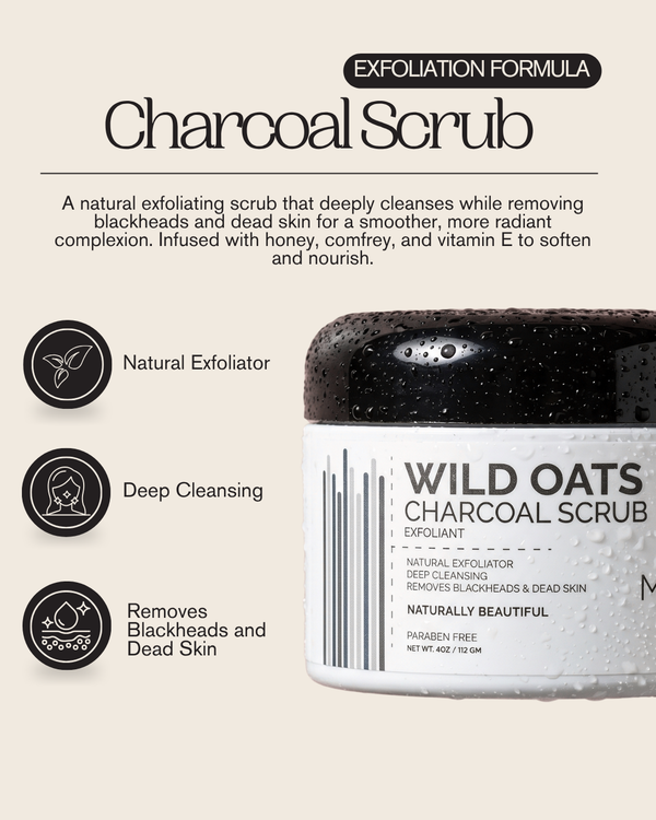 Wild Oats Charcoal Scrub