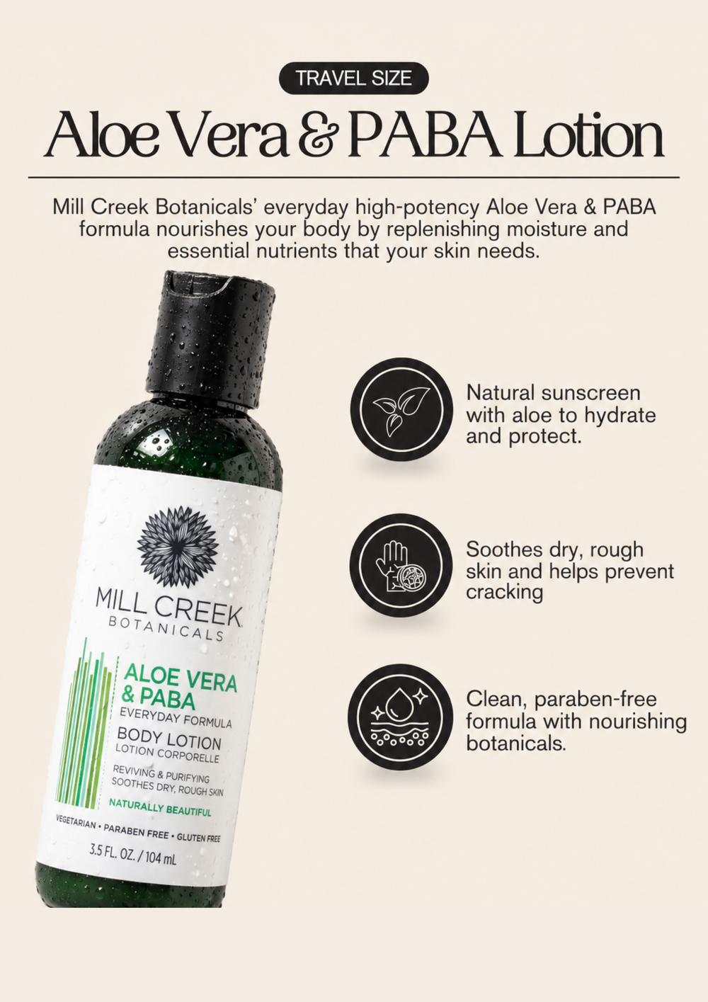 Aloe Vera & Paba Lotion 3.5 oz