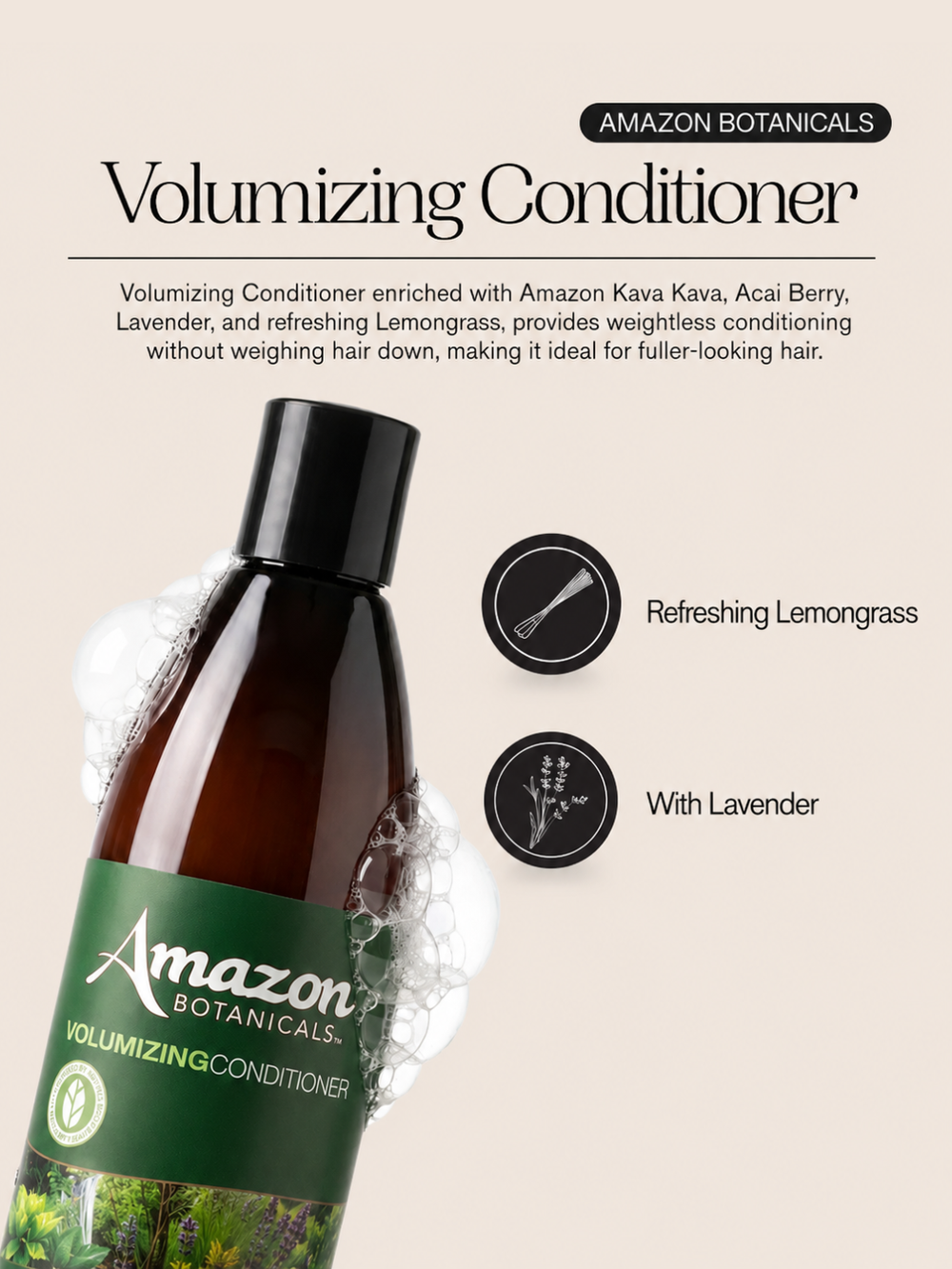 Amazon Botanicals Volumizing Conditioner Kava Kava & Acai