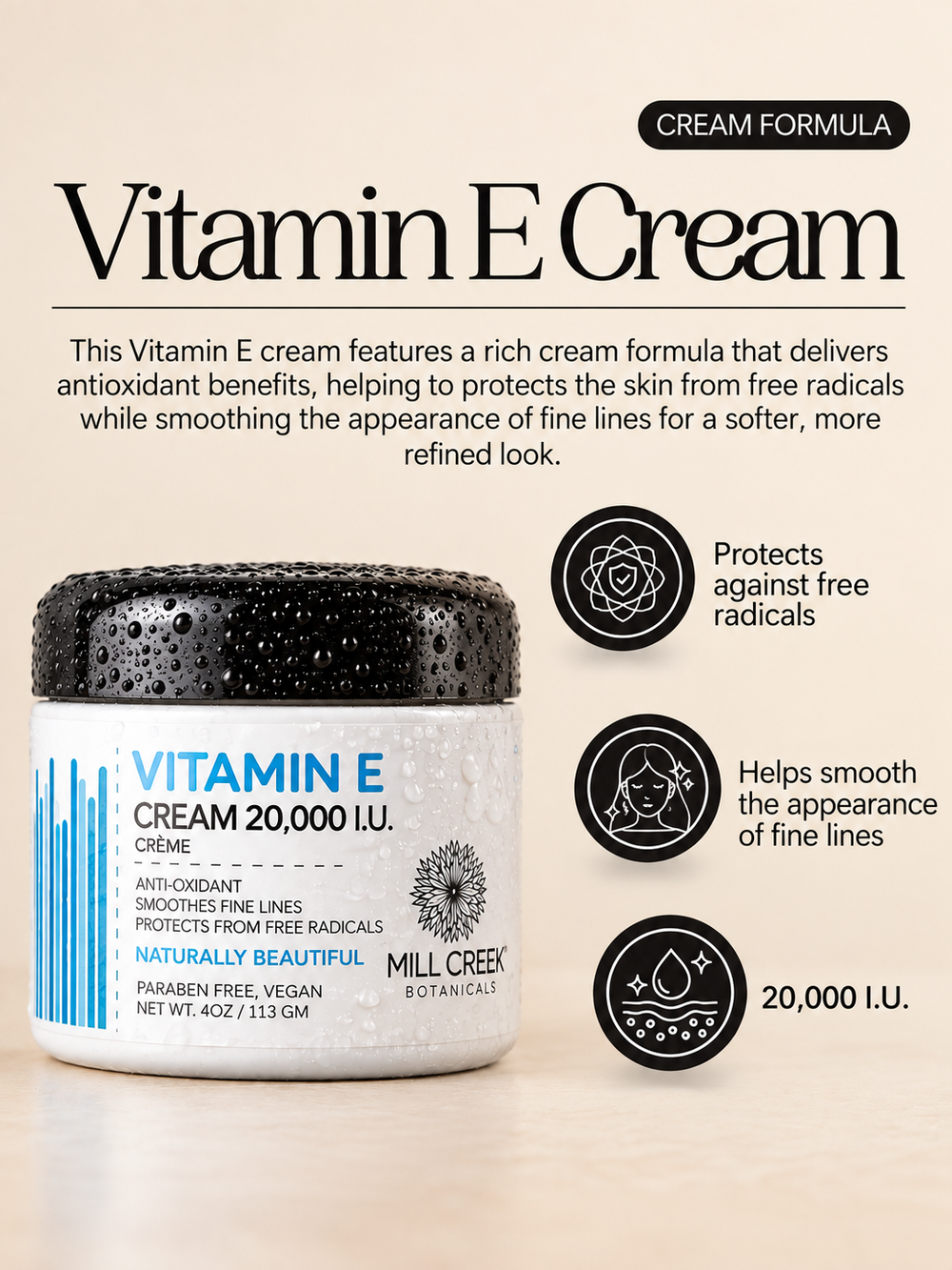 Vitamin E Cream 20,000 IU