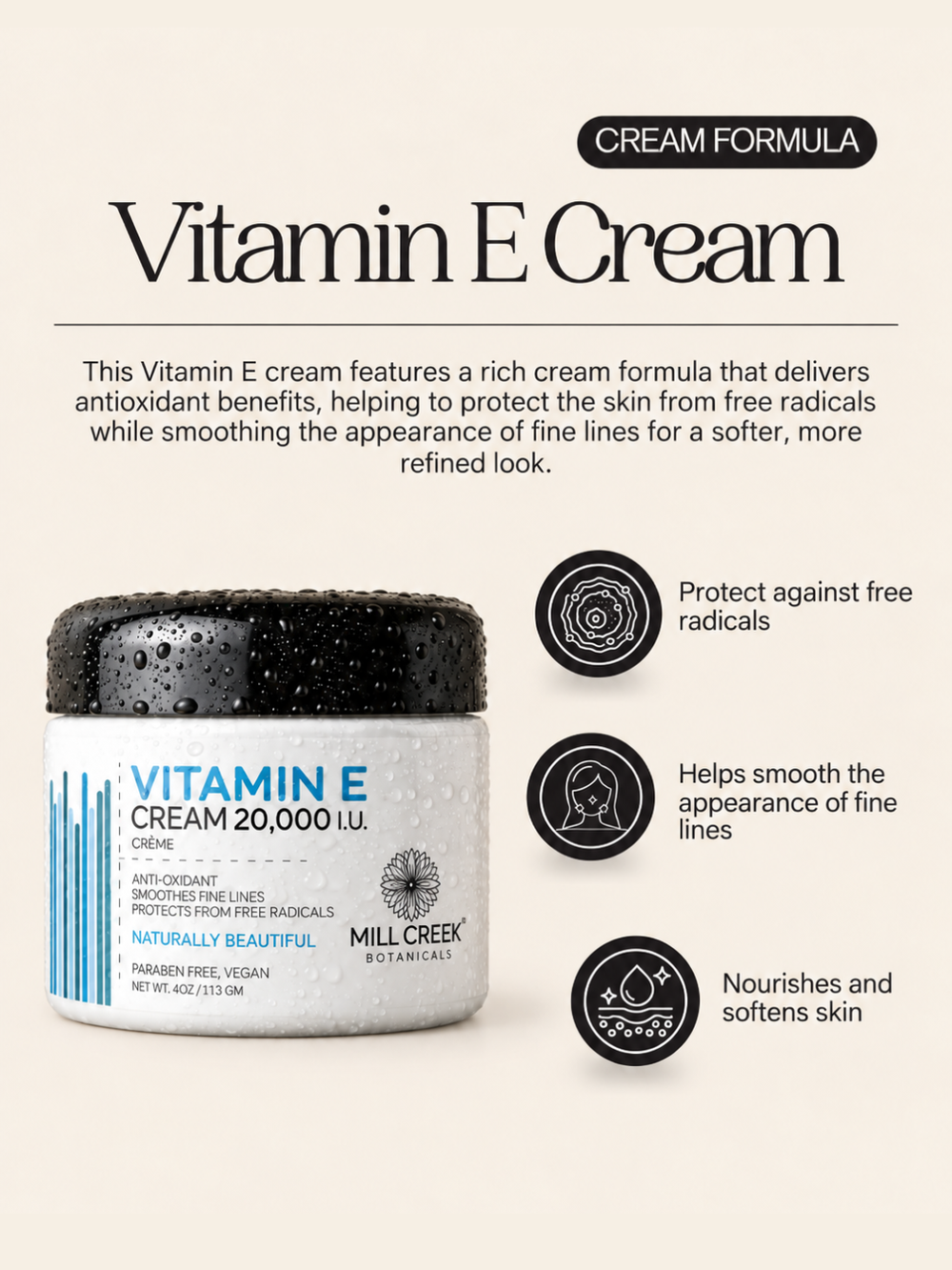 Vitamin E Cream 20,000 IU