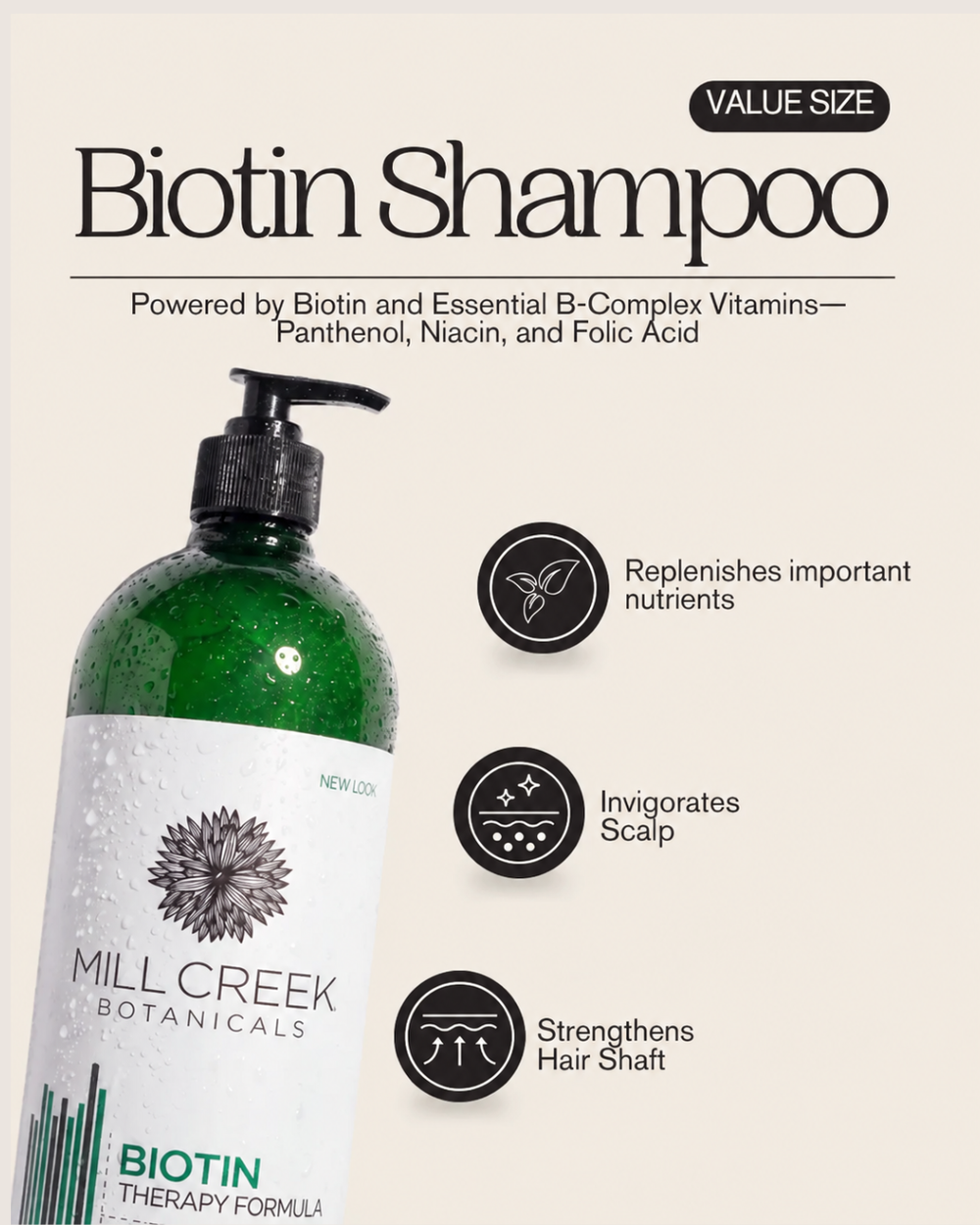 Value Size Biotin Shampoo 32 oz