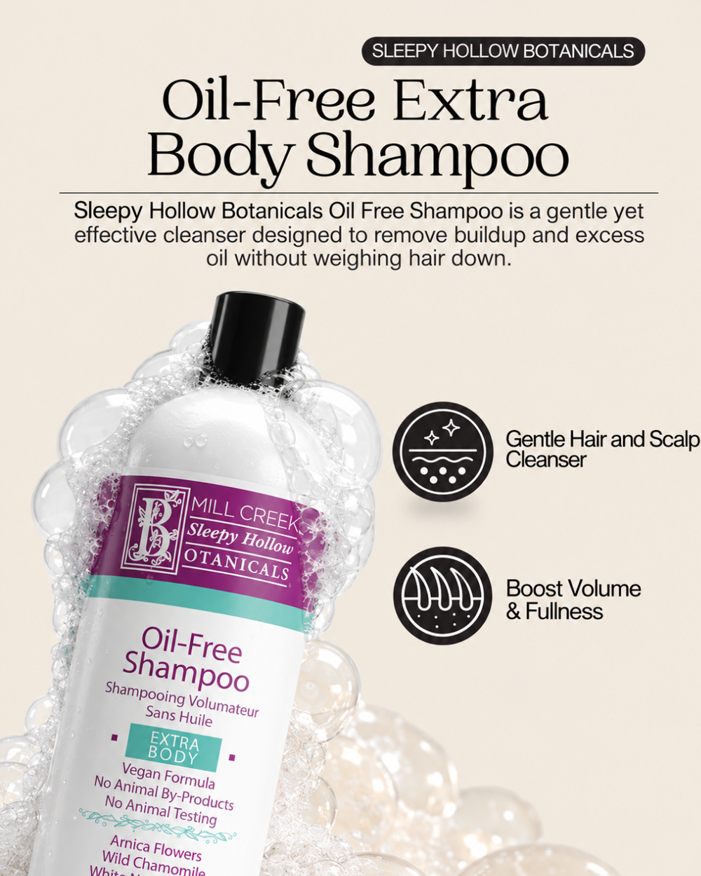Sleepy Hollow Botanicals Oil-Free Extra Body Shampoo