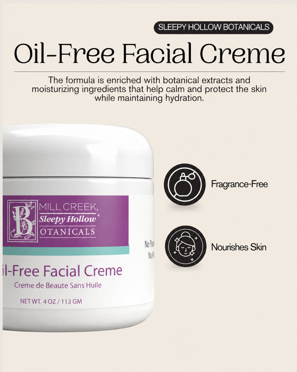 Sleepy Hollow Botanicals Oil-Free Facial Cream