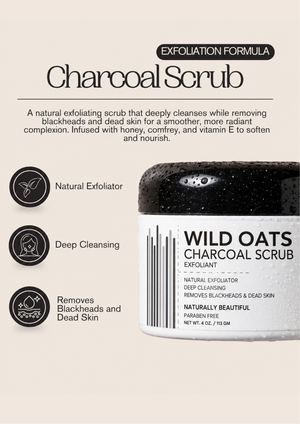 Wild Oats Charcoal Scrub