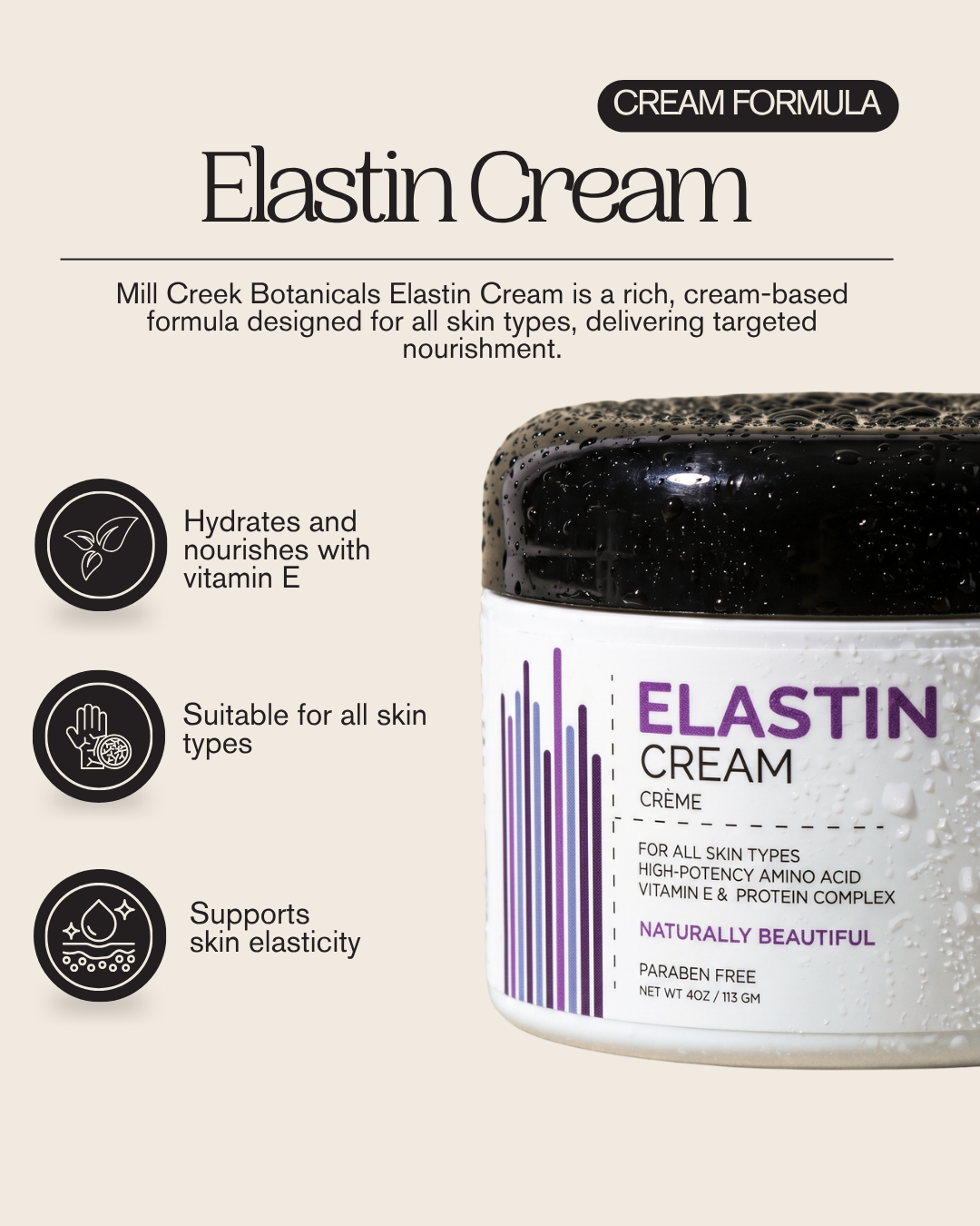 Elastin Cream– Mill Creek Botanicals