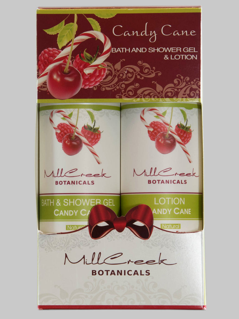 Candy Cane Shower Gel & Lotion Duopack - Mill Creek Botanicals